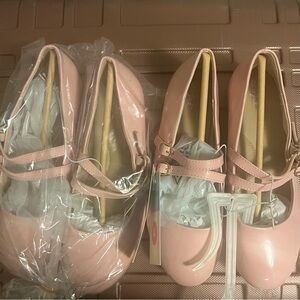 2 pc Cat & Jack Pink  Amelia Kids Flats Shoes Size 4 New no box